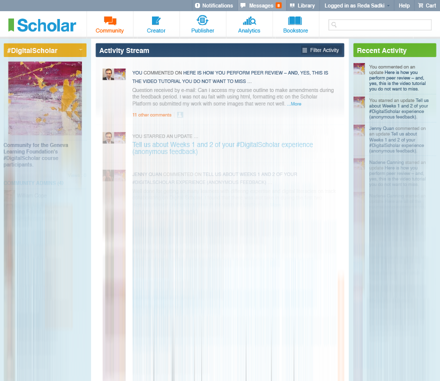 Scholar's Activity Stream